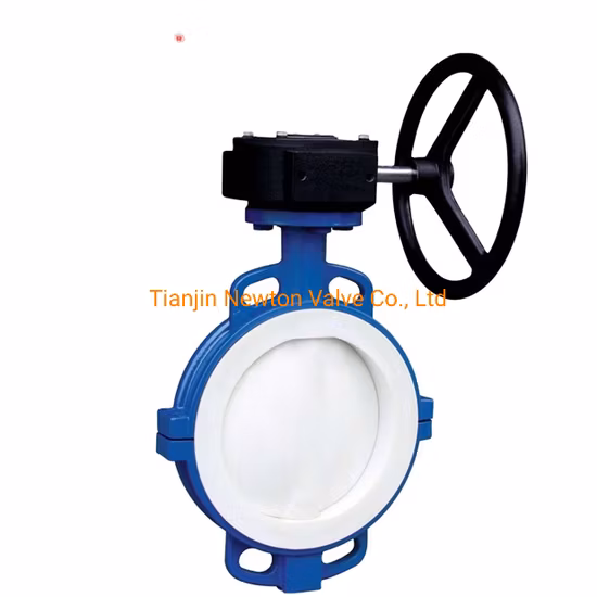 Valvola a farfalla wafer in acciaio fuso D371X con funzionamento a ingranaggi per tubo antincendio Manuale su